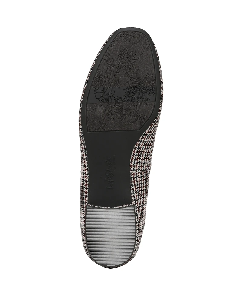 LifeStride Women's Claudine Square Toe Block Heel Ballerina Flats