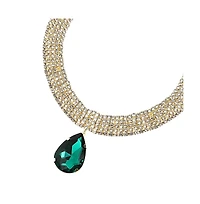Sohi Teardrop Stone Statement Necklace