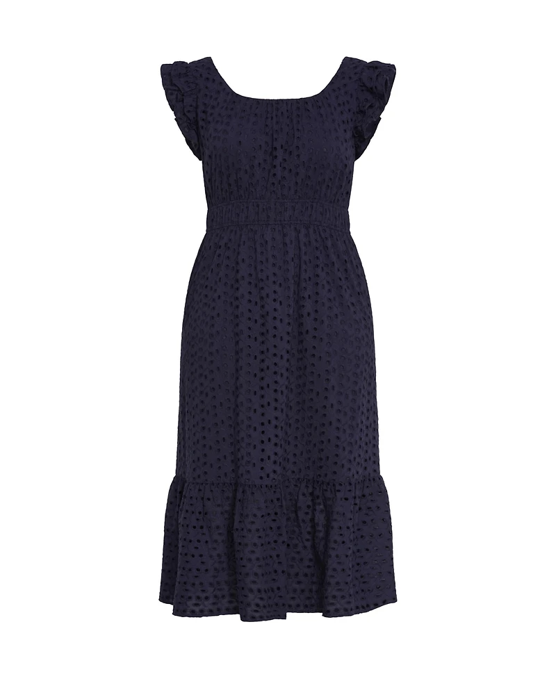 City Chic Plus Sweet Broderie Midi Dress