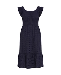 City Chic Plus Sweet Broderie Midi Dress