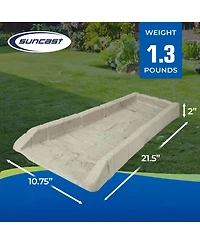Suncast SB24 Decorative Rain Gutter Downspout Garden Splash Block, Light Taupe