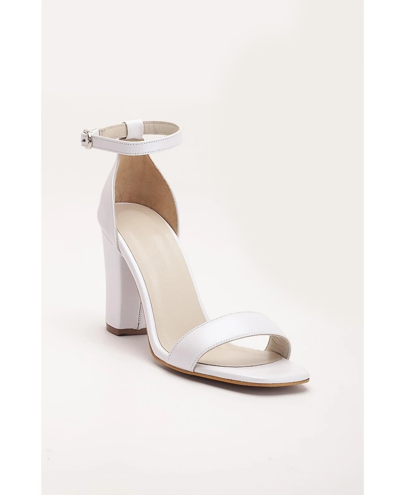 Forever & Always Shoes Taylor Bridal Leather Sandals with Ribbon (Women)