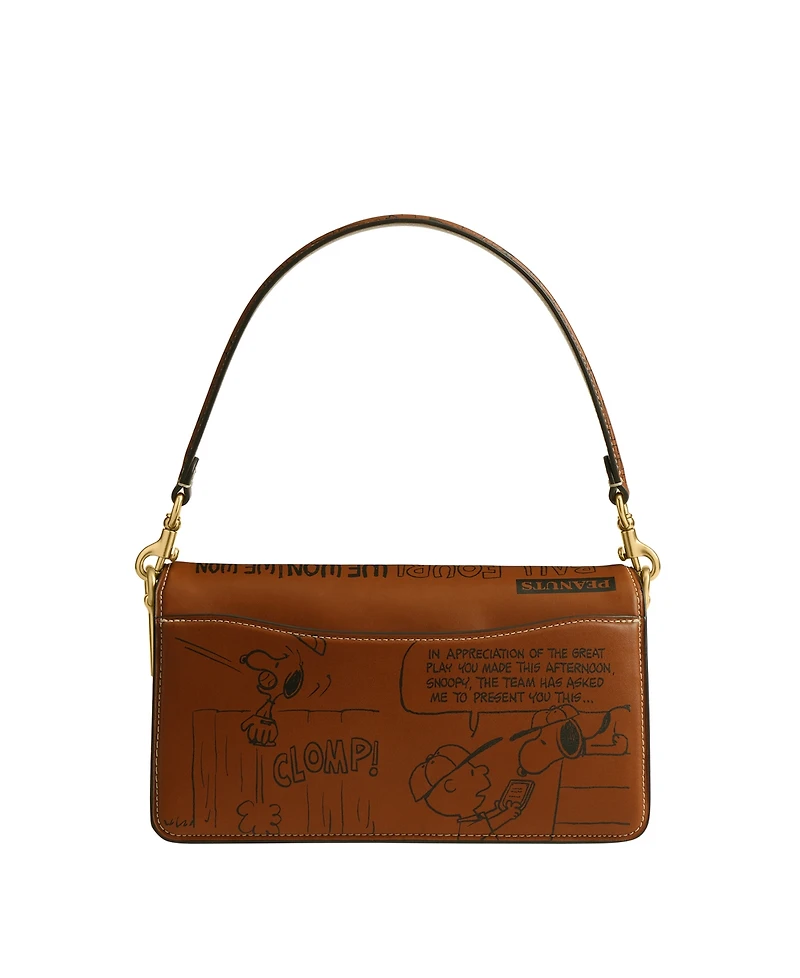Coach x Peanuts Tabby 26 Shoulder Bag with Newspaper Print