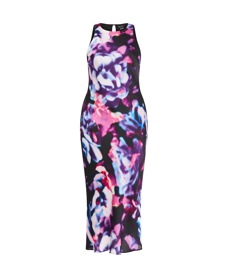 City Chic Plus Halter Print Dress