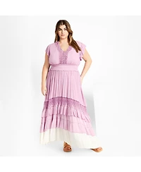 City Chic Plus Destiny Ombre Maxi Dress