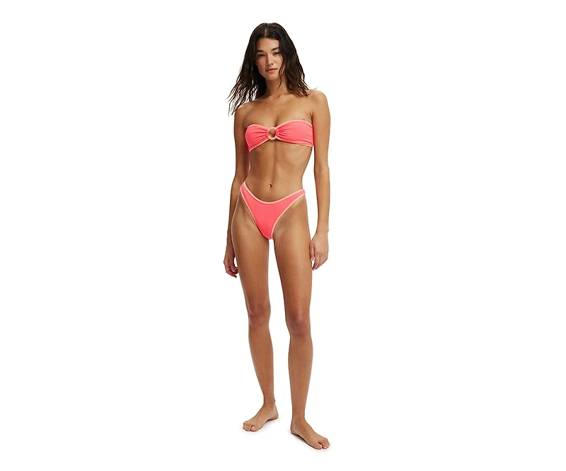 Cotton On Women's Refined High Side Brazilian Bikini Bottom