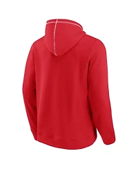 Fanatics Men's Red Wisconsin Badgers Toppler Fleece Pullover Hoodie