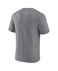 Fanatics Men's Heather Gray New Orleans Saints Warped Block Tri-Blend T-Shirt