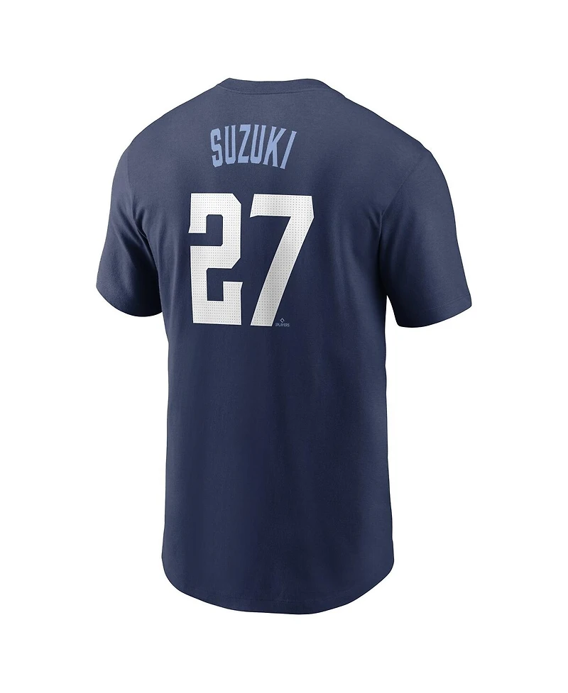 Nike Men's Seiya Suzuki Navy Chicago Cubs Fuse City Connect Name Number T-Shirt