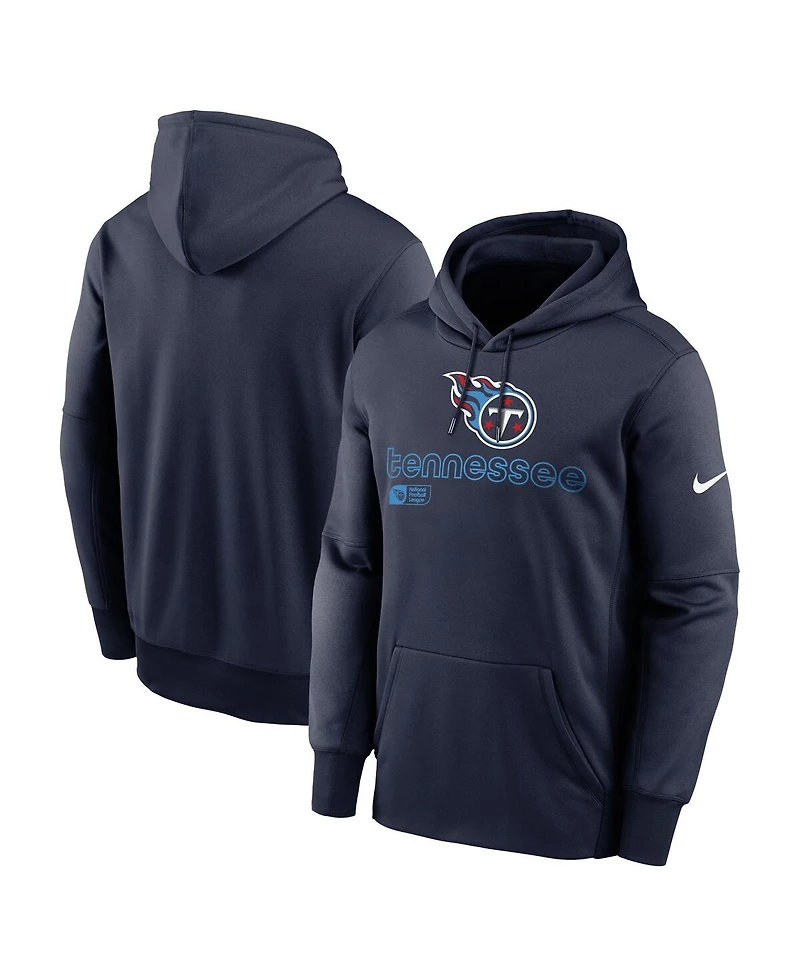 Nike Men's Navy Tennessee Titans Performance Pullover Hoodie