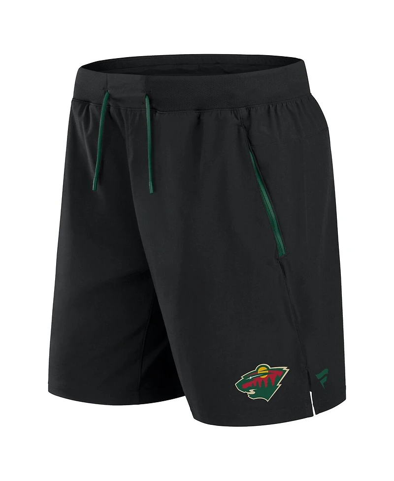 Fanatics Men's Black Minnesota Wild Authentic Pro Rink Performance Shorts
