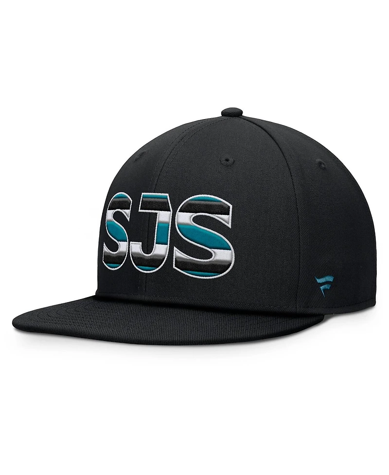 Fanatics Men's Black San Jose Sharks Authentic Pro Alternate Jersey Snapback Hat