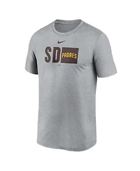 Nike Men's Heather Gray San Diego Padres Tricode Legend Performance T-Shirt