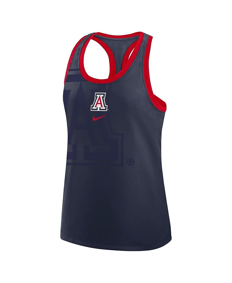 Nike Women's Navy Arizona Wildcats Primetime Racerback Tri-Blend Tank Top