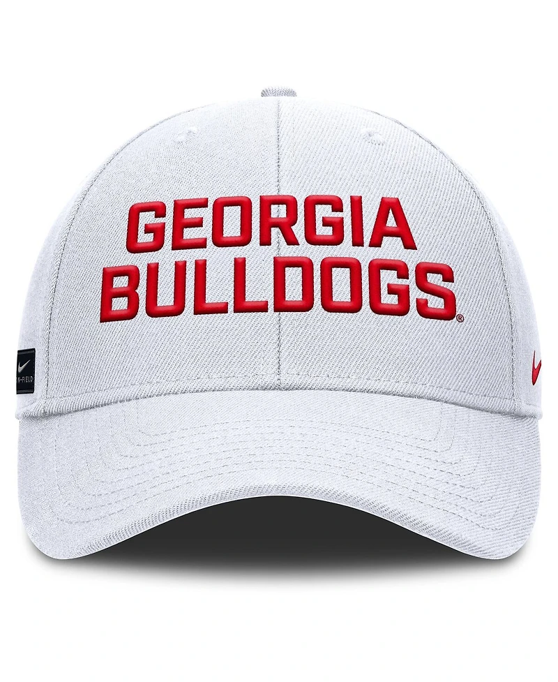 Nike Men's White Georgia Bulldogs Rise Practice Adjustable Hat