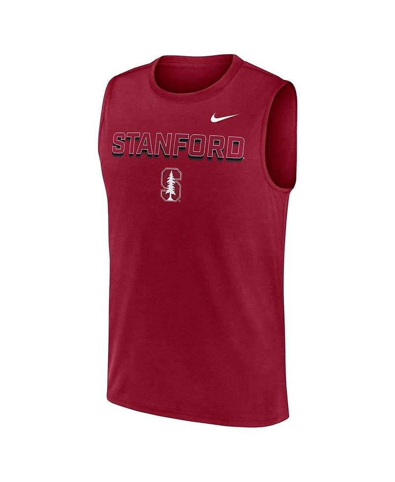 Nike Men's Cardinal Stanford Primetime Tricode Legend Performance Tank Top