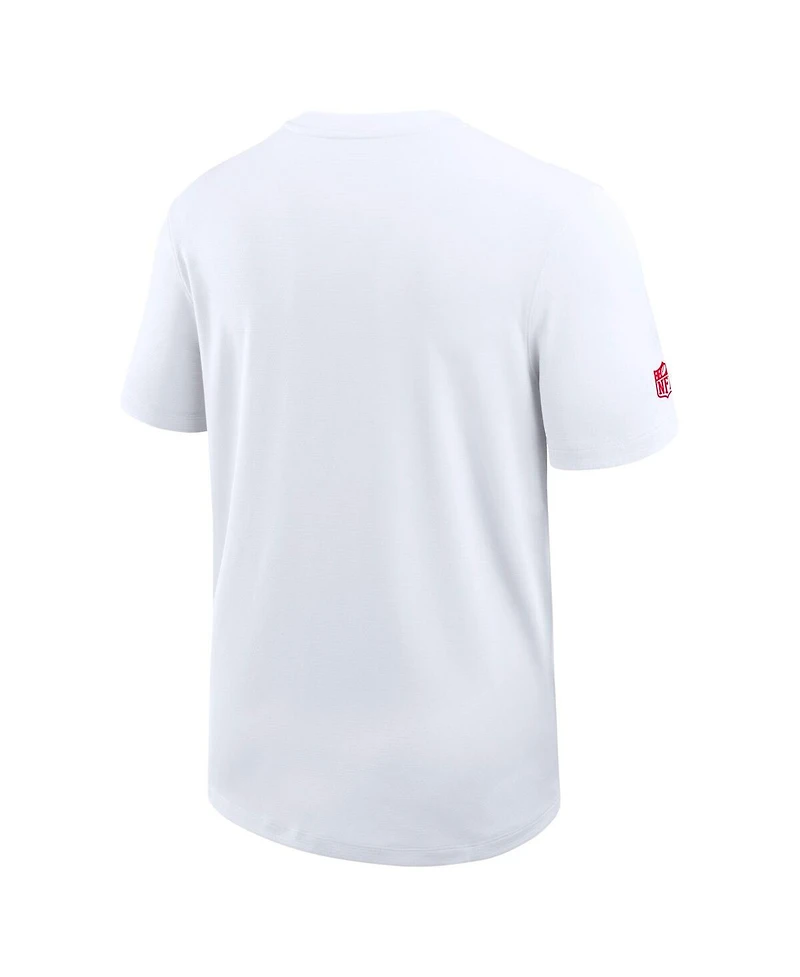 Nike Men's White Kansas City Chiefs Sideline Uv Performance Coach T-Shirt