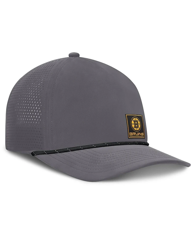 Fanatics Men's Gray Boston Bruins Captain Rope Adjustable Hat