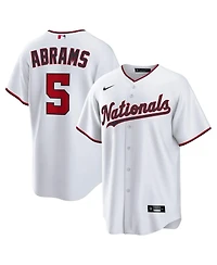 Nike Men's Cj Abrams White Washington Nationals Home Replica Jersey