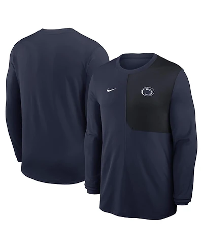 Nike Men's Navy Penn State Nittany Lions 2025 Sideline Coach Uv Performance Long Sleeve T-Shirt