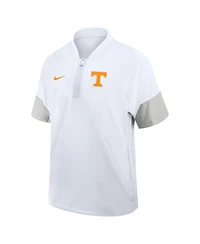 Nike Men's White Tennessee Volunteers 2025 Sideline Short Sleeve Quarter-Zip Coach Jacket