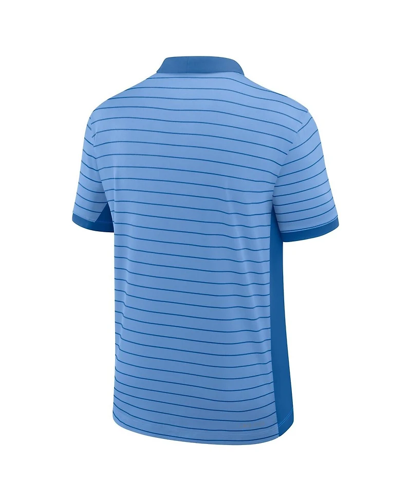 Jordan Men's Carolina Blue North Tar Heels 2025 Early Season Coaches Sideline Victory Stripe Performance Polo Shirt