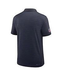 Nike Men's Navy Chicago Bears Sideline Victory Stripe Performance Polo Shirt