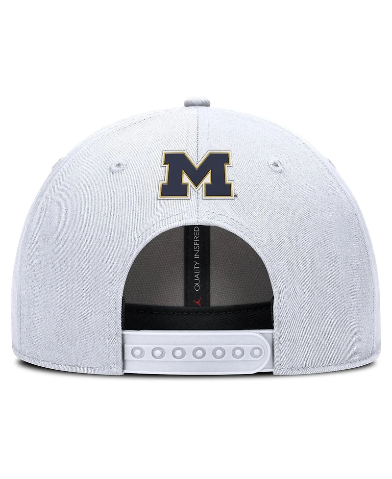 Nike Men's White Michigan Wolverines Rise Practice Adjustable Hat