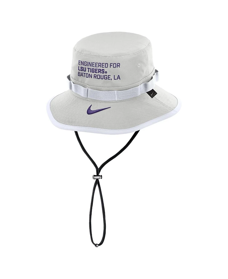 Nike Men's Gray Lsu Tigers 2025 Sideline Apex Boonie Performance Bucket Hat