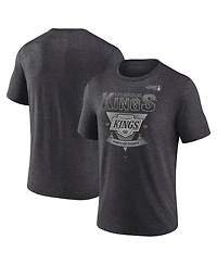 Fanatics Men's Heather Charcoal Los Angeles Kings 2025 Stanley Cup Playoffs Crossbar Tri-Blend T-Shirt