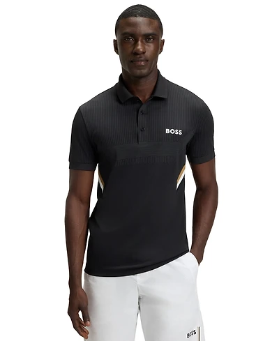 Boss by Hugo Men's Active Moisture Management Slim-Fit Polo Shirt