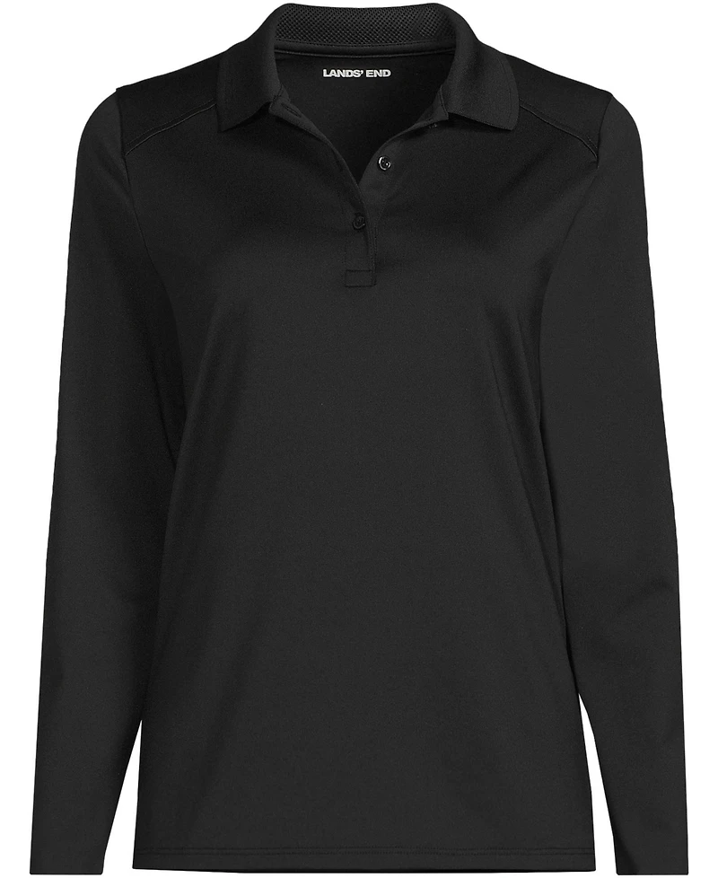 Lands' End Women's Long Sleeve Feminine Fit Rapid Dry Polo Shirt