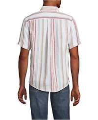 Lands' End Men's Traditional Fit Short Sleeve Linen Shirt