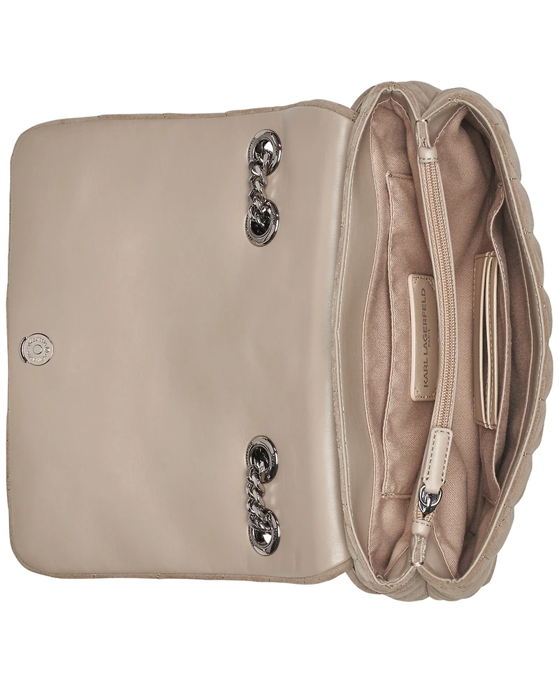 Karl Lagerfeld Paris Lafayette Medium Suede Shoulder Bag