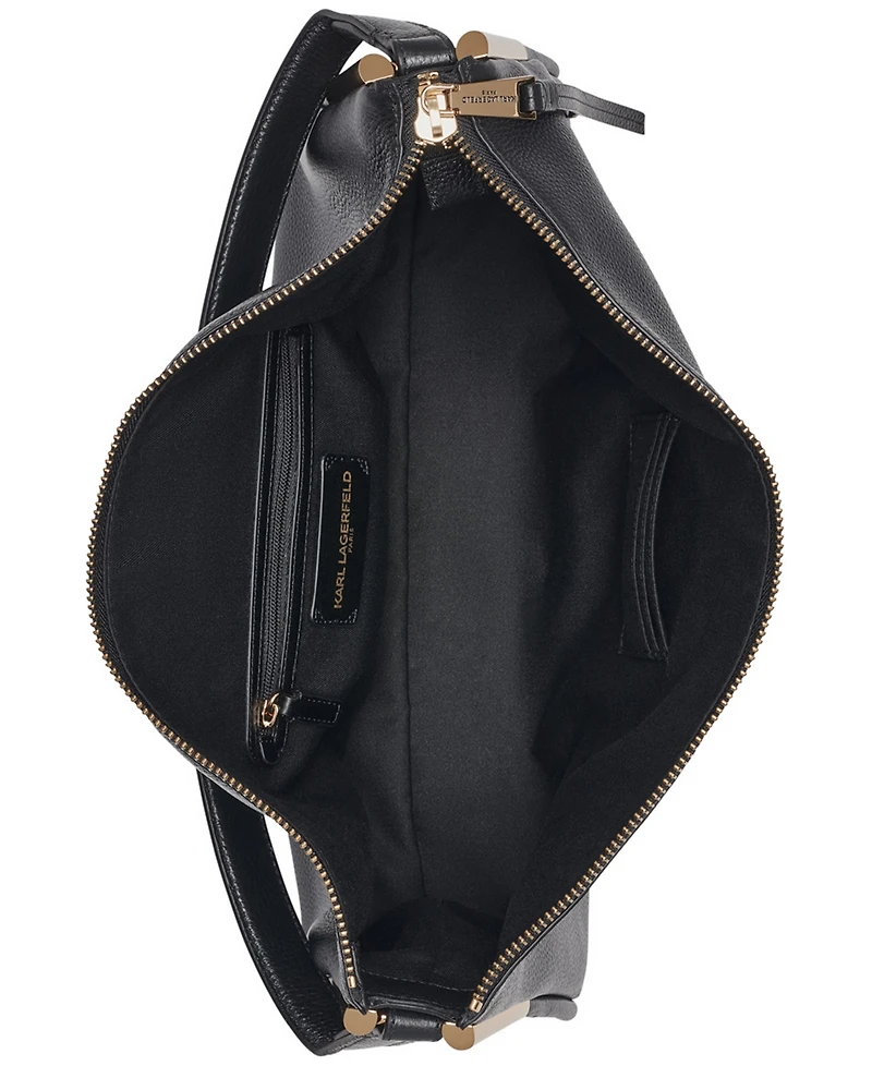 Karl Lagerfeld Paris Valerie Large Leather Hobo Bag