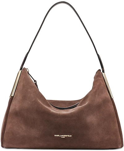 Karl Lagerfeld Paris Valerie Suede Hobo