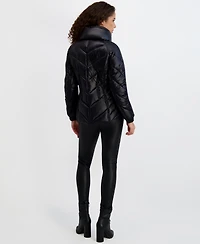 Karl Lagerfeld Paris Women's Pillow-Collar Puffer Coat