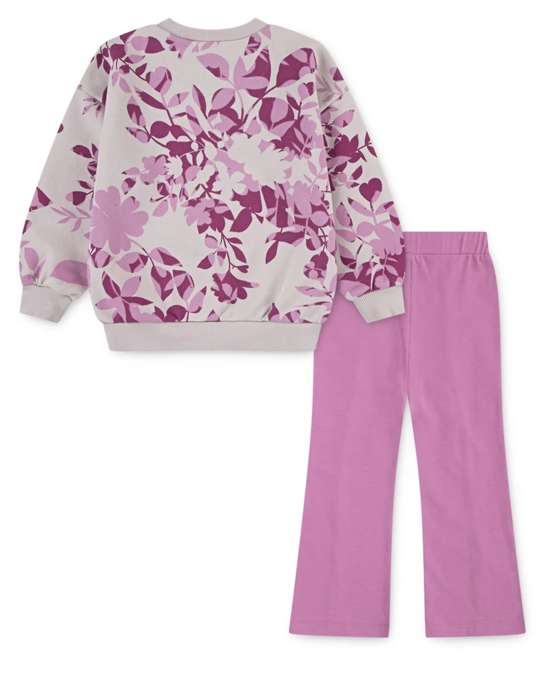 Nike Toddler Girls 2-Piece Floral Camo Crewneck Sweatshirt and Leggings Set