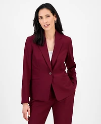 Le Suit Women's Notched Collar One-Button Pantsuit