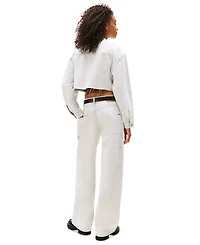 Tommy Jeans Women's Oversize Collarless Crop Jacket