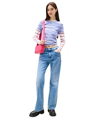 Tommy Jeans Women's Slim Essential Ribbed Badge T-Shirt