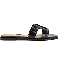 Nine West Women's Giny Cutout Flat Slide Sandals