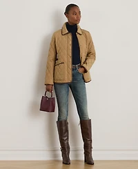 Lauren Ralph Women's Quilted Velboa-Lined Coat