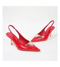 Chevelle Slingback Pump with Metallic Accent