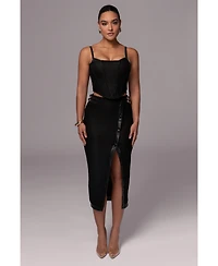 Jluxlabel Women's Textured Mystique Midi Skirt