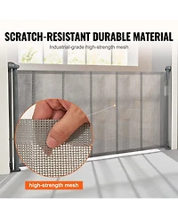 Slickblue Toddler Wide Mesh Retractable Gate Pets Use on Stairs and Doorways