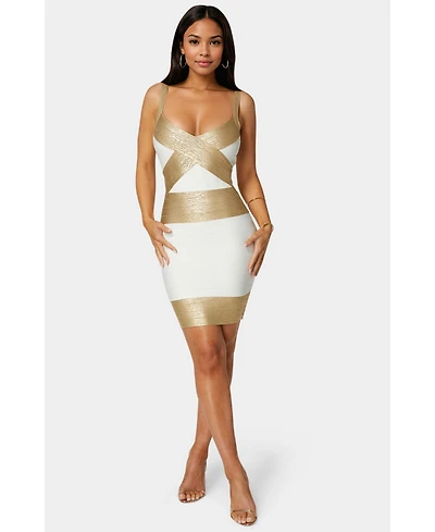 Bebe Women's Color Block Bandage Dress