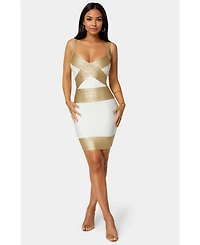 Bebe Women's Color Block Bandage Dress
