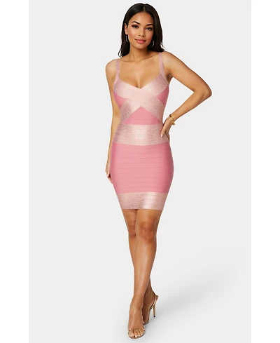 Bebe Women's Color Block Bandage Dress