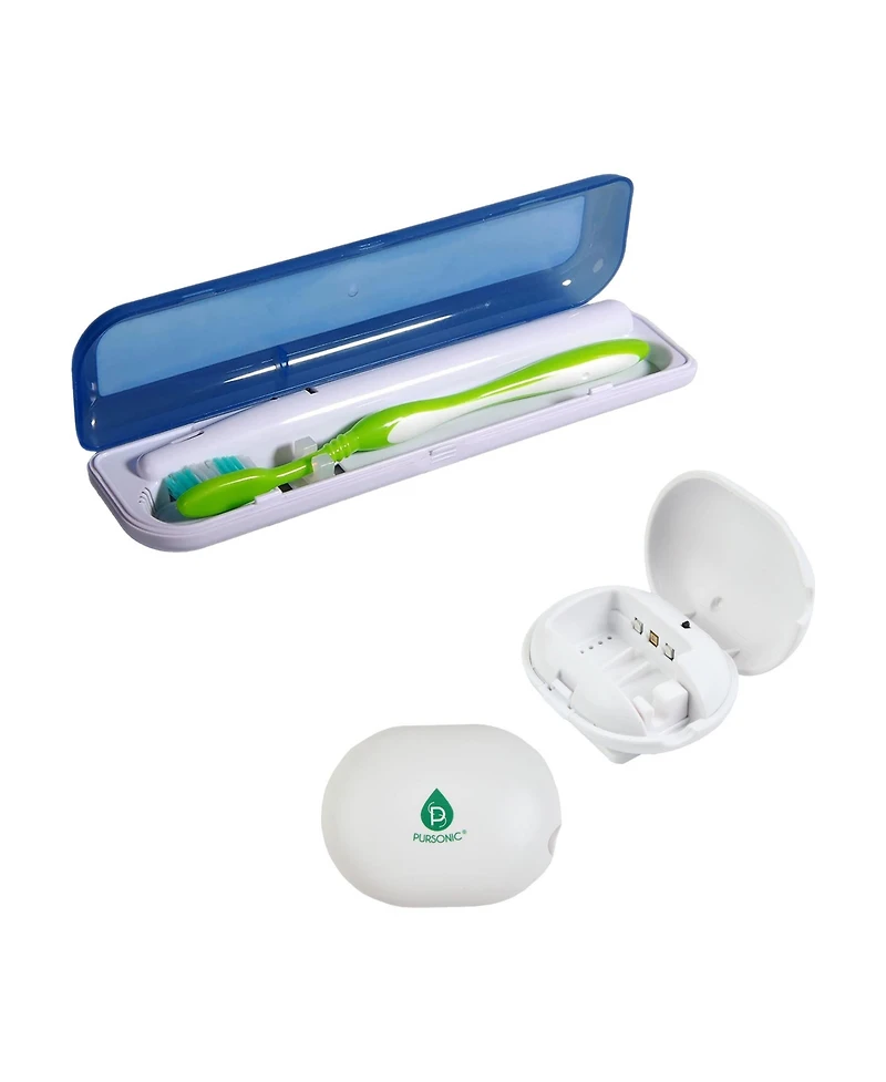Pursonic Uv Toothbrush Sanitizer & Portable Toothbrush Sterilizer Bundle – Dual Protection for a Cleaner Smile Anywhere
